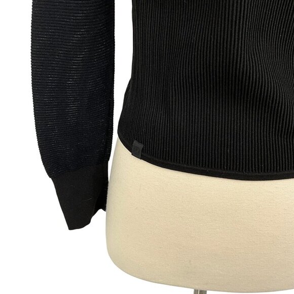 Lululemon Lightweight Ribbed Knit Jacket Black Size S Full Zip Long Sleeve - Picture 5 of 9